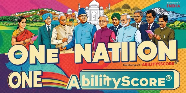 National map of India with developmental readiness score dashboards per district