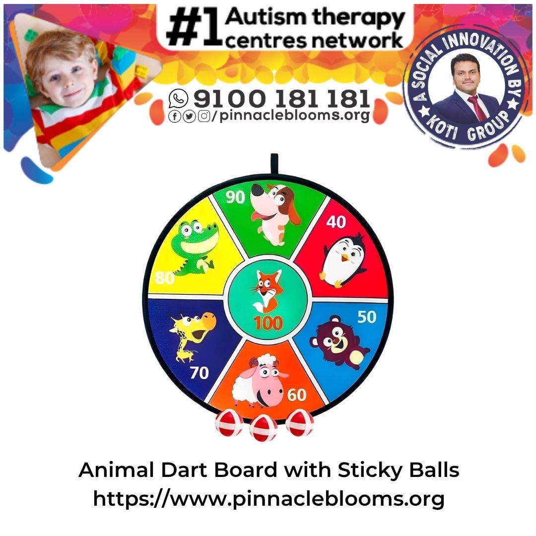 Animal Dart Board with Sticky Balls: A Multi-Sensory Approach to Autism Therapy