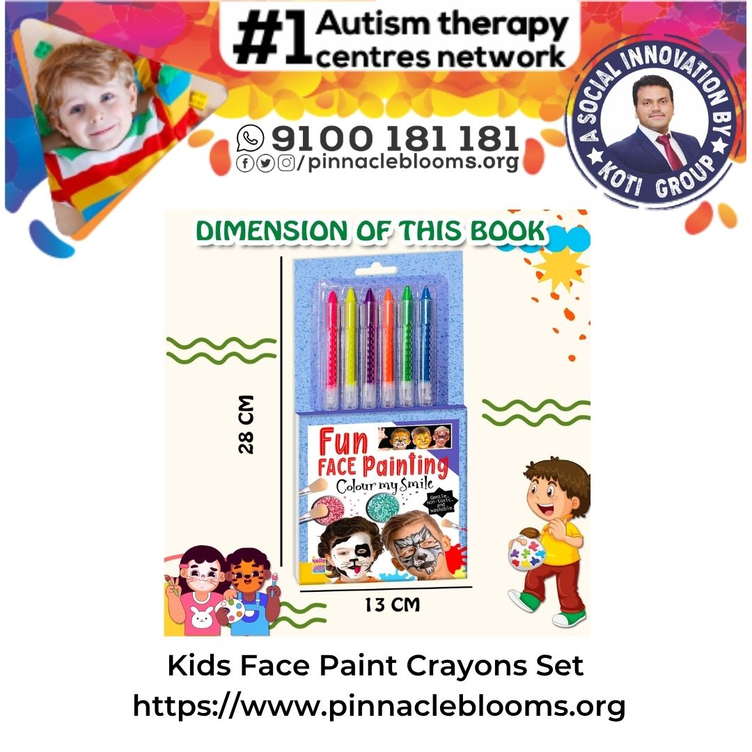 Unlocking Potential: Kids Face Paint Crayons Set in Autism Therapy