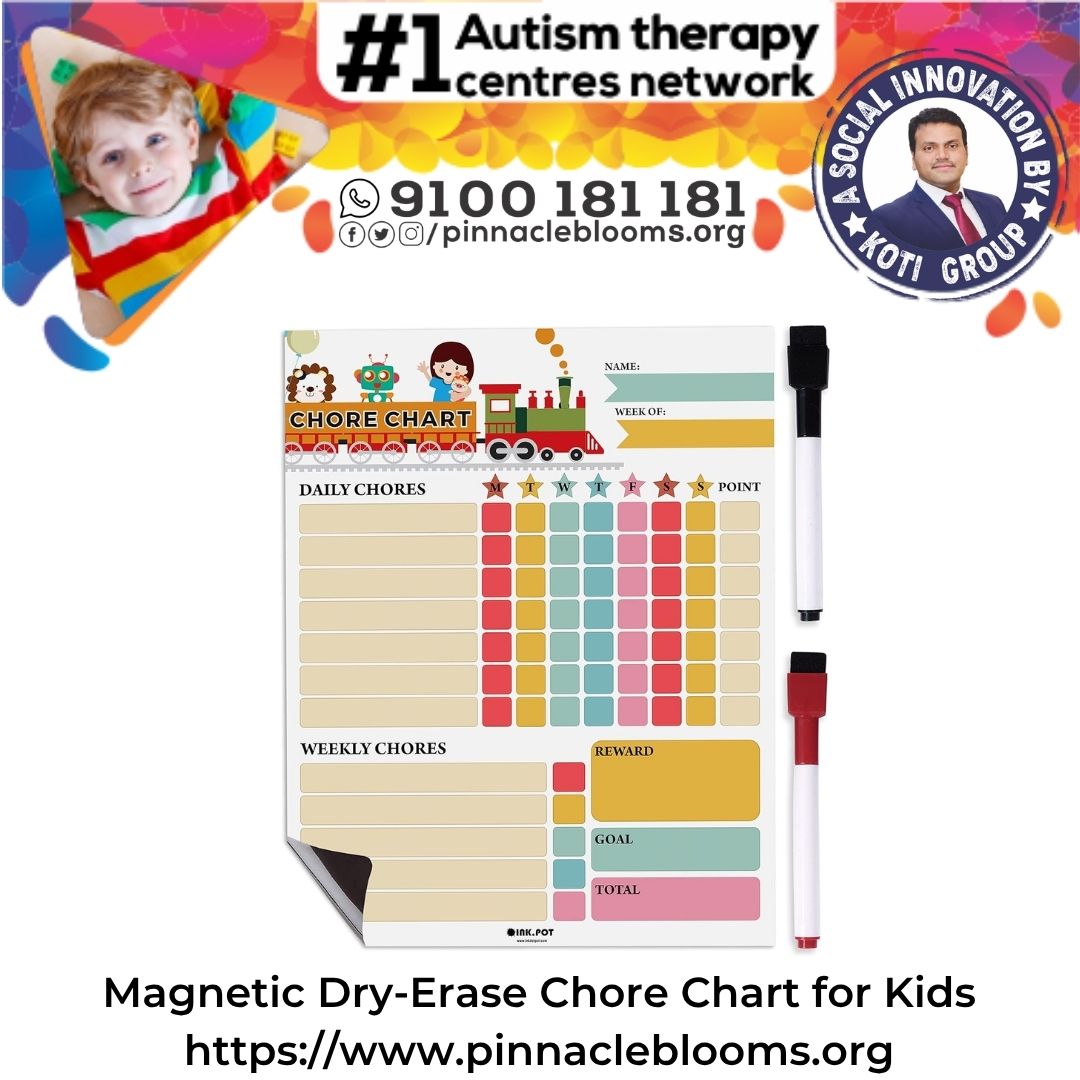 Magnetic Dry-Erase Chore Chart for Autism Therapy at Pinnacle Blooms Network