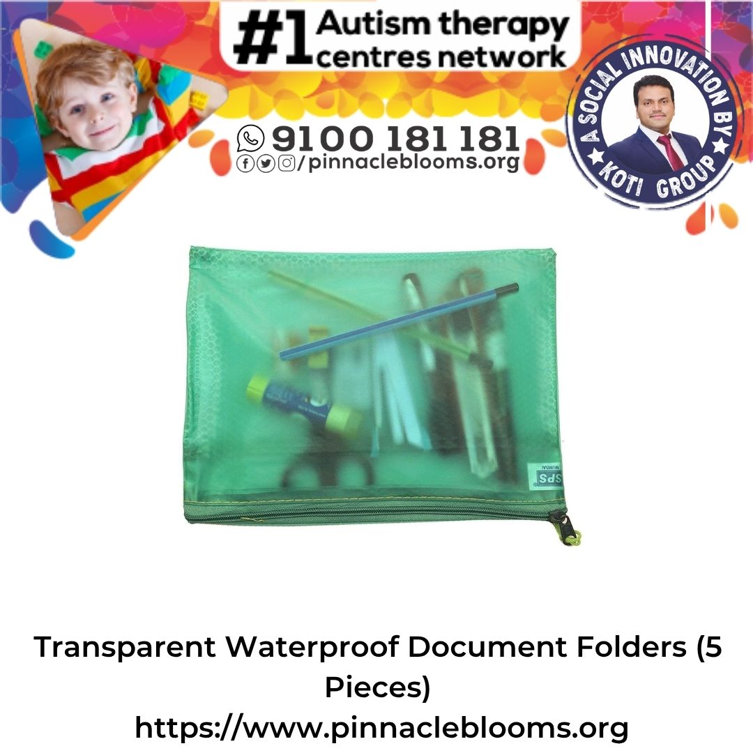 Utilizing Transparent Waterproof Document Folders in Autism Therapy | Pinnacle Blooms Network