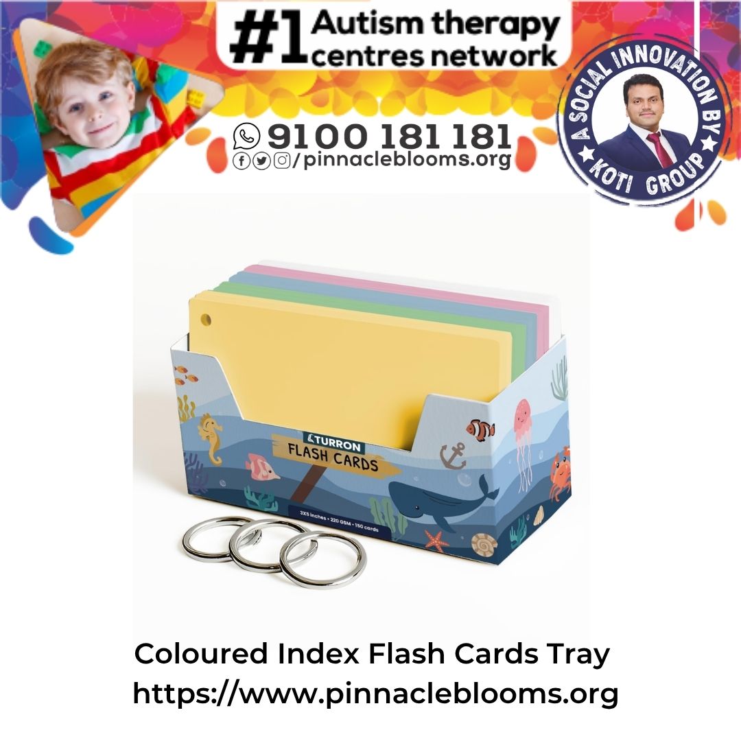 Unlock Your Childs Potential with Coloured Index Flash Cards Tray at Pinnacle Blooms Network