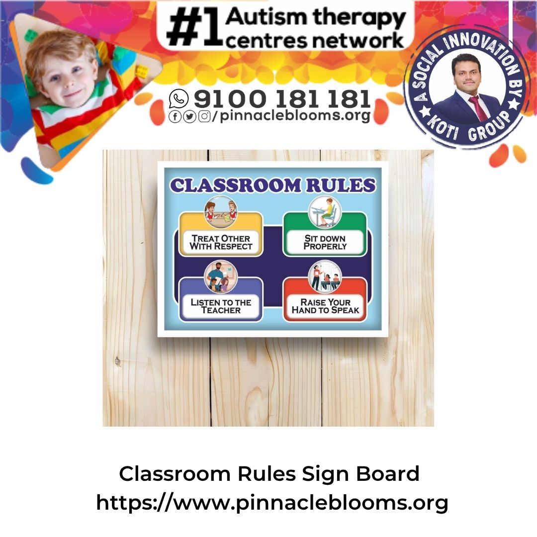 Empowering Kids Through Structure: The Role of Classroom Rules Sign Board in Autism Therapy