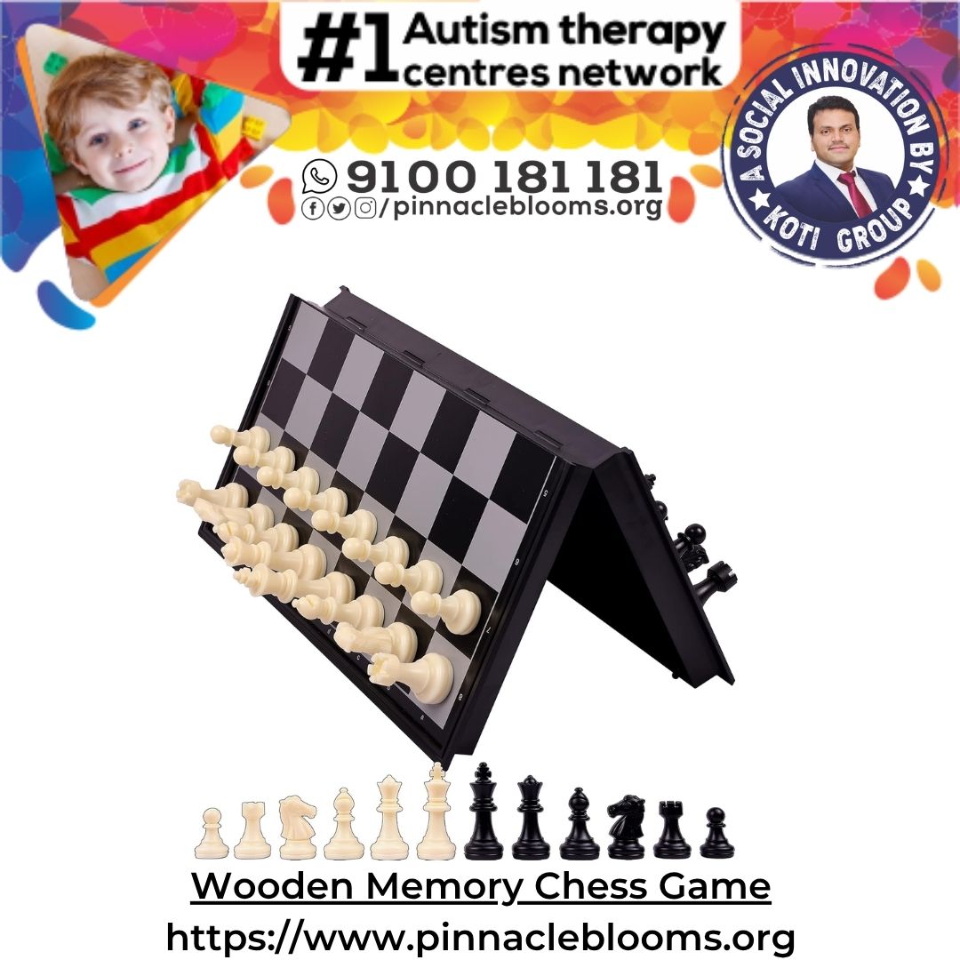 Revitalize Your Childs Growth with the Wooden Memory Chess Game - Autism Therapy Materials | Pinnacle Blooms Network