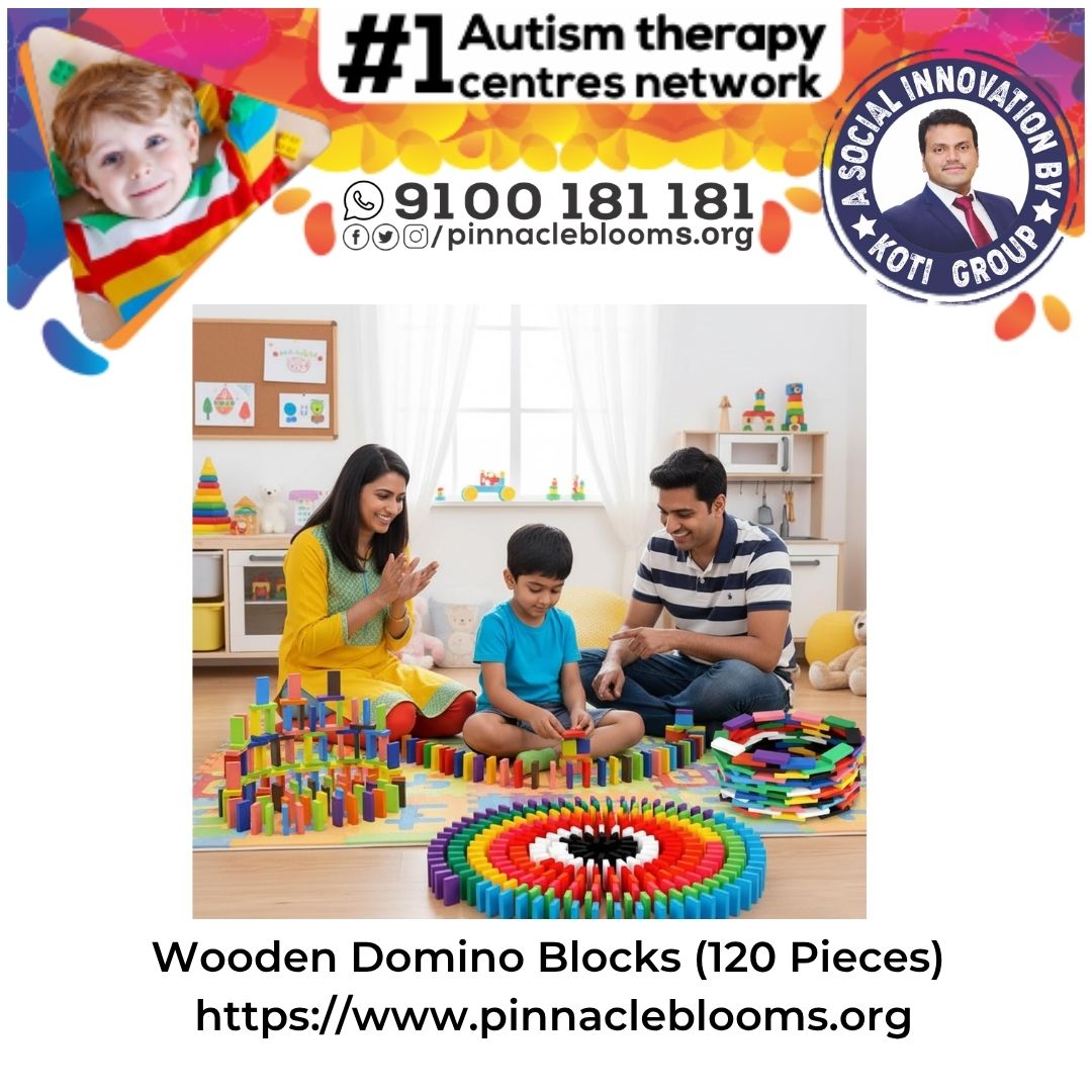 Transformative Power of Wooden Domino Blocks in Autism Therapy | Pinnacle Blooms Network