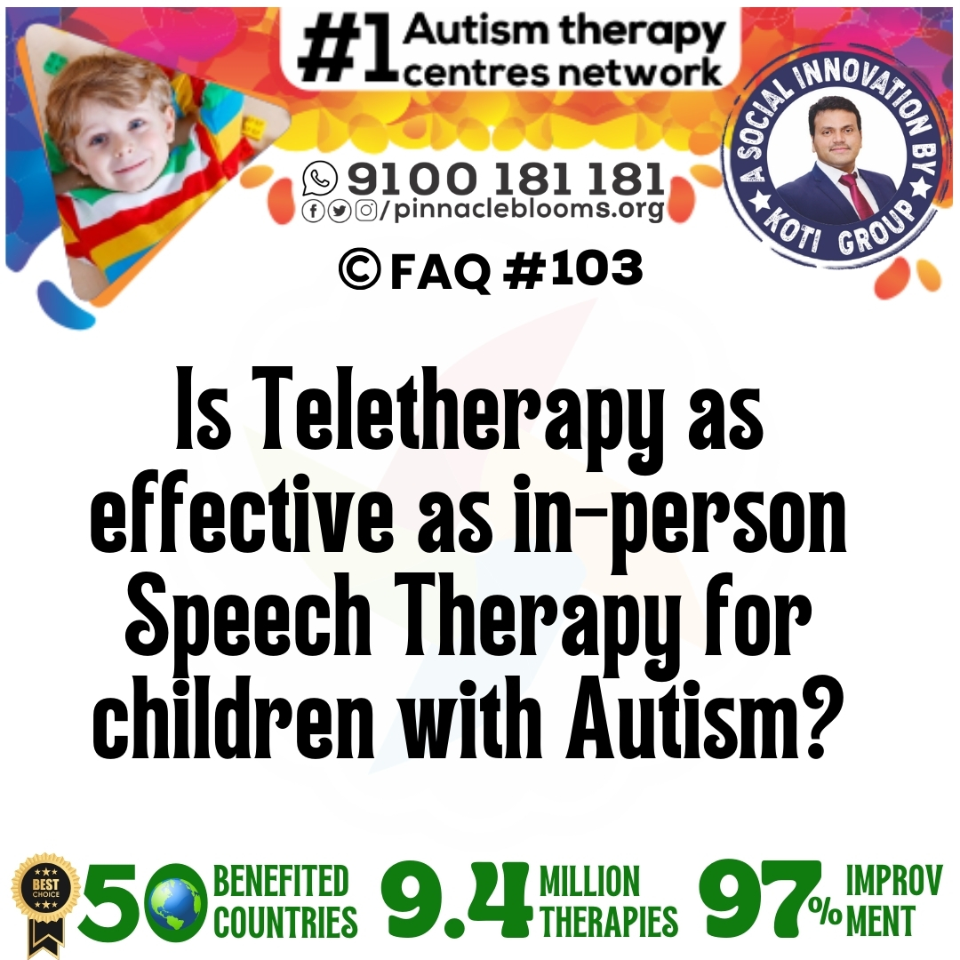 Is Teletherapy as effective as in-person Speech Therapy for children with Autism?