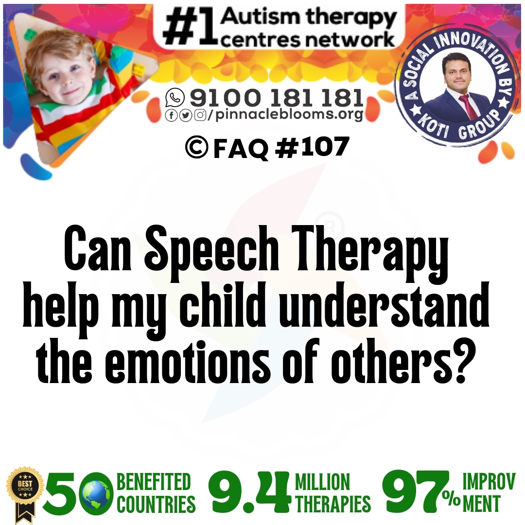 Can Speech Therapy help my child understand the emotions of others?