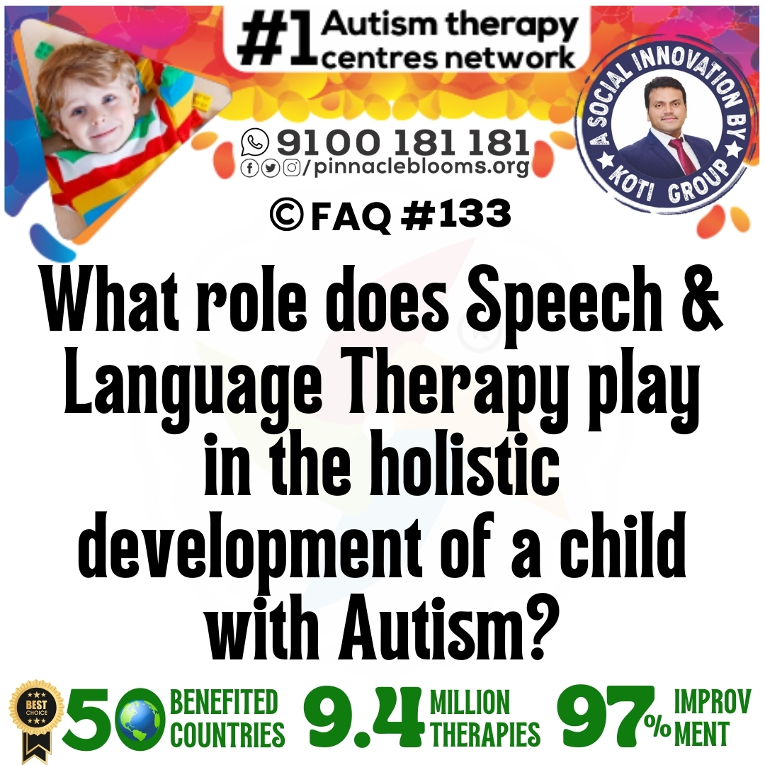 What role does Speech & Language Therapy play in the holistic development of a child with Autism?
