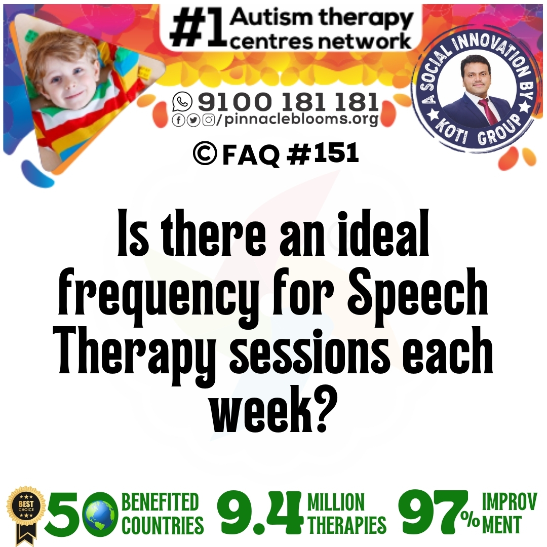Is there an ideal frequency for Speech Therapy sessions each week?