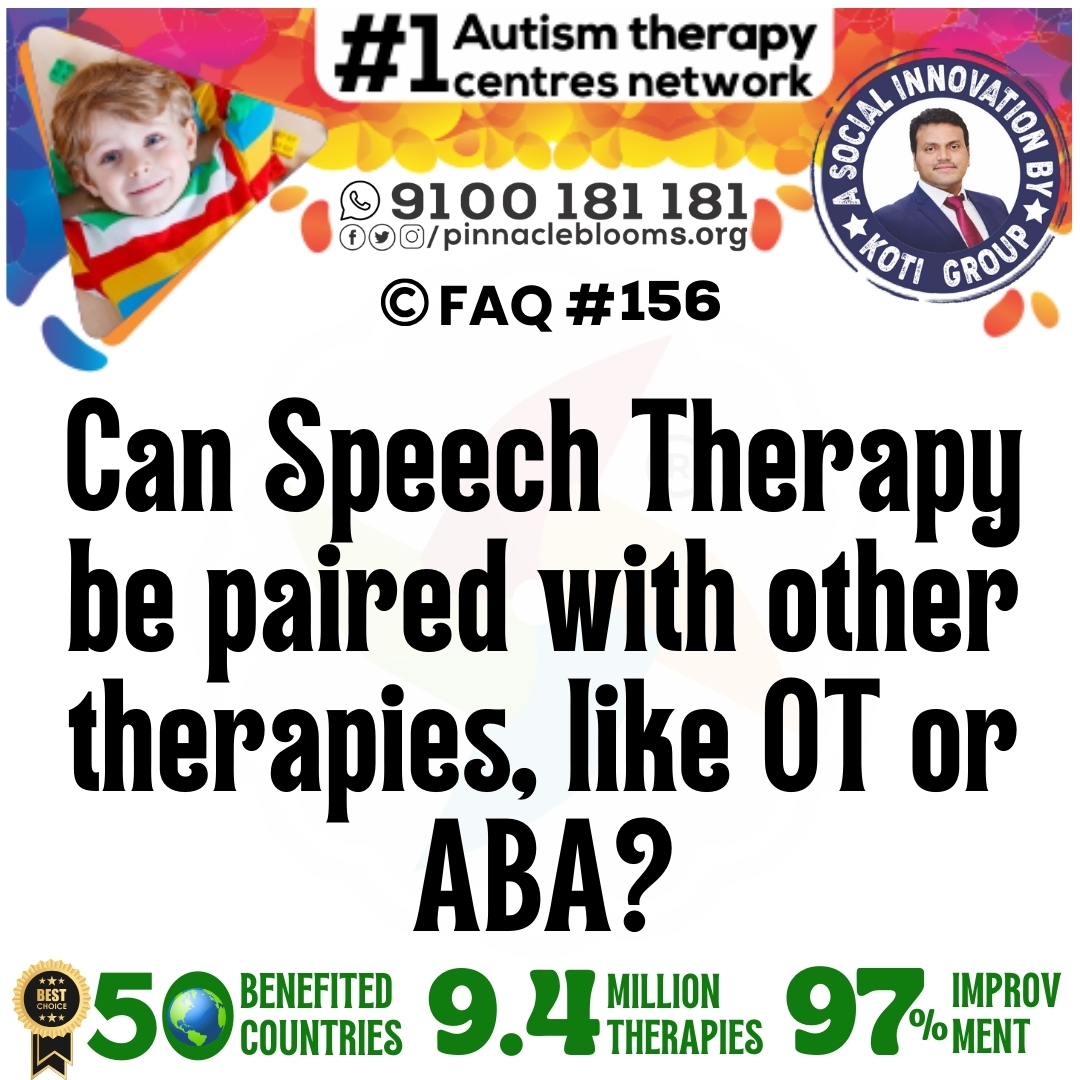 Can Speech Therapy be paired with other therapies, like OT or ABA?