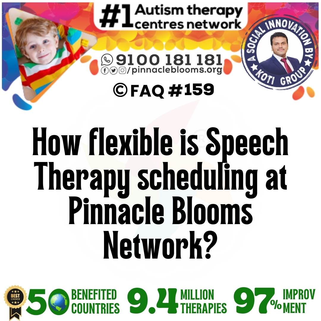 How flexible is Speech Therapy scheduling at Pinnacle Blooms Network?