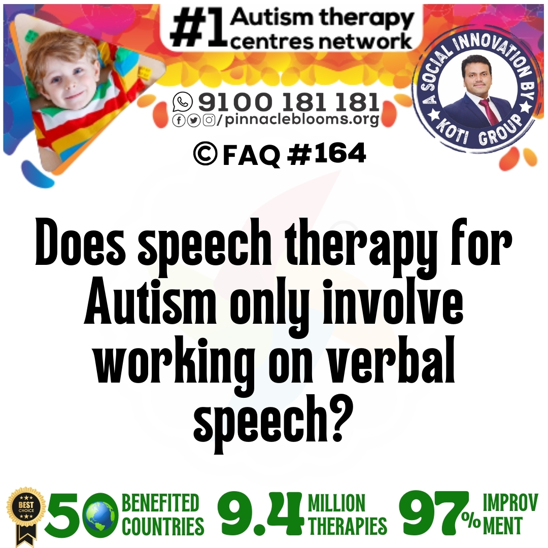 Does speech therapy for Autism only involve working on verbal speech?