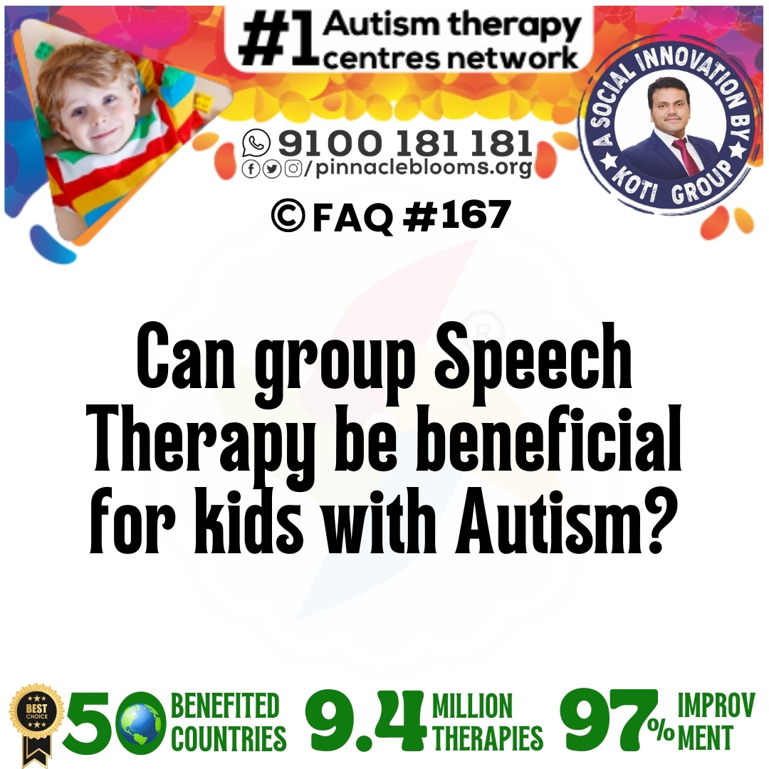 Can group Speech Therapy be beneficial for kids with Autism?
