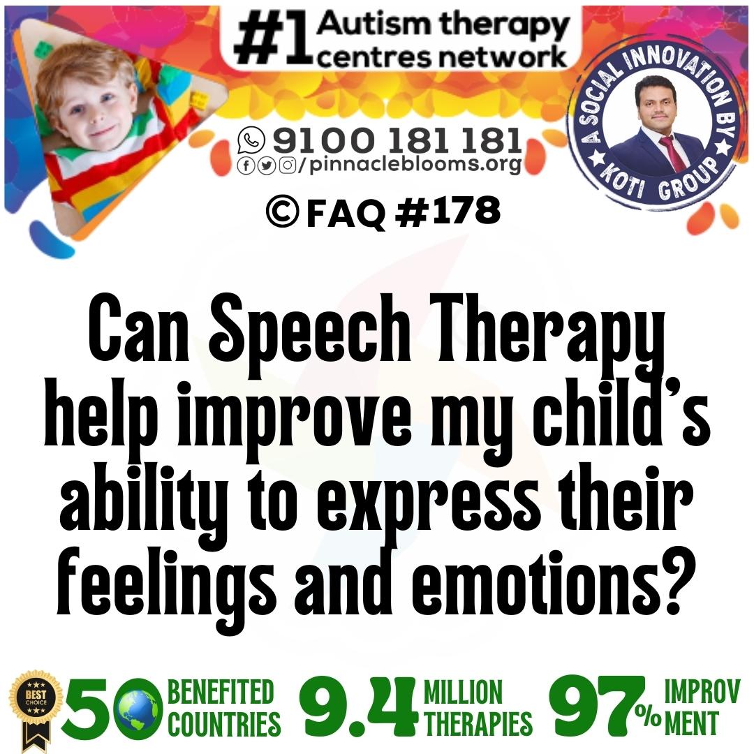 Can Speech Therapy help improve my child's ability to express their feelings and emotions?
