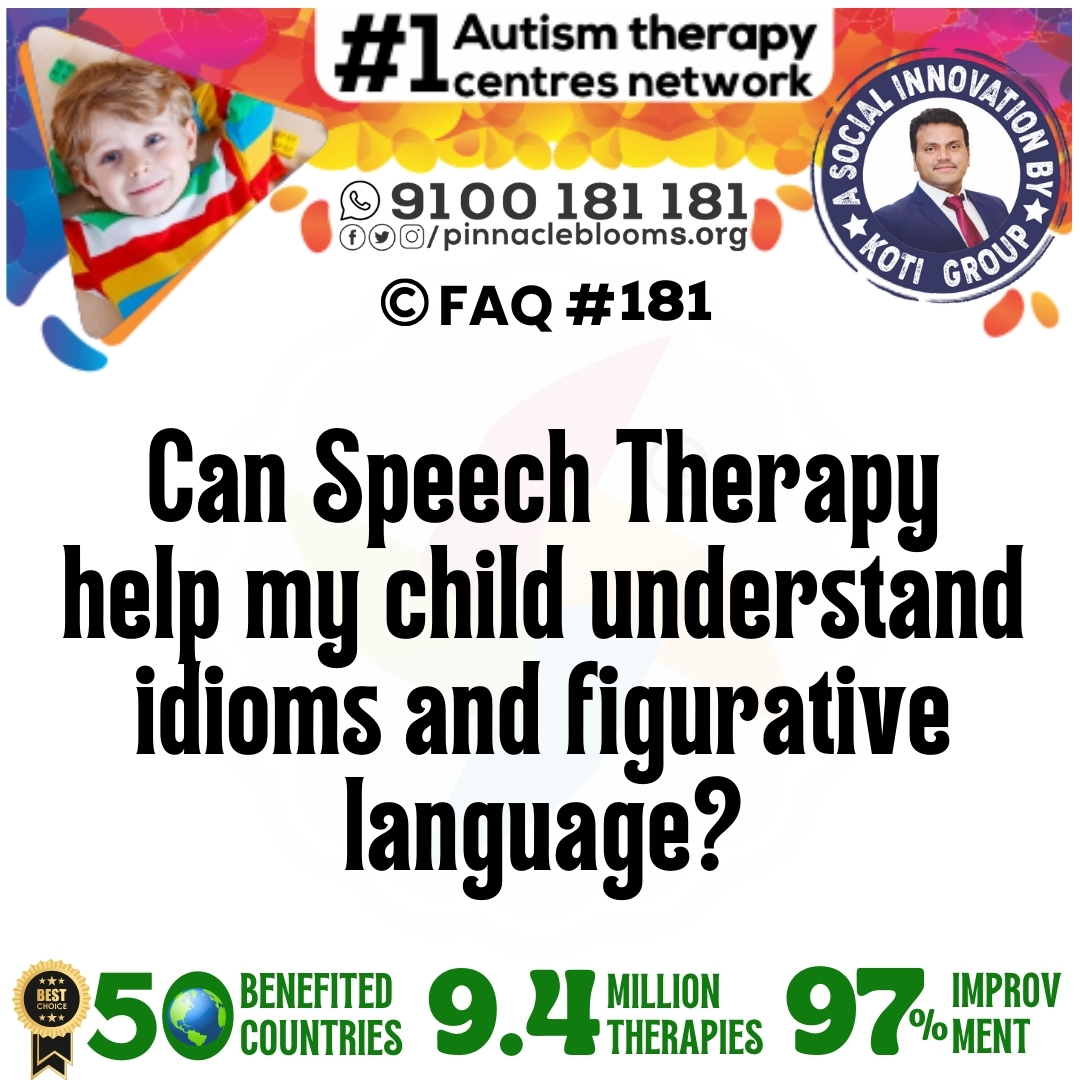Can Speech Therapy help my child understand idioms and figurative language?