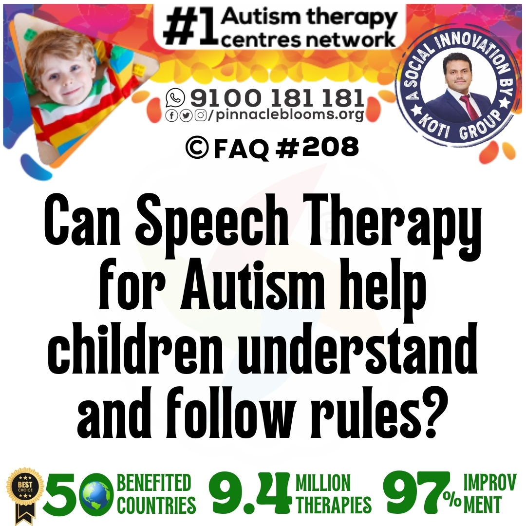 Can Speech Therapy for Autism help children understand and follow rules?