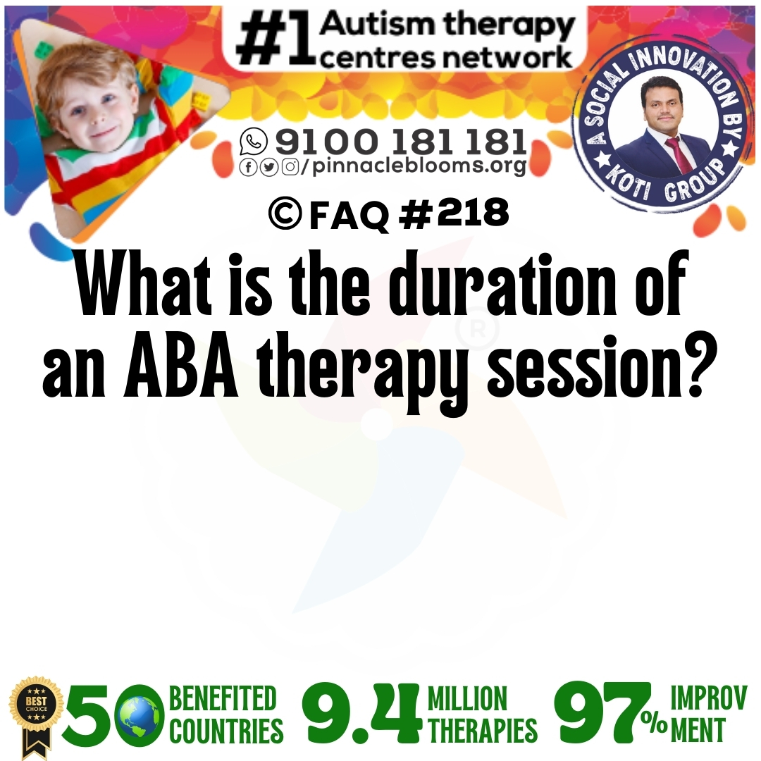 What is the duration of an ABA therapy session?