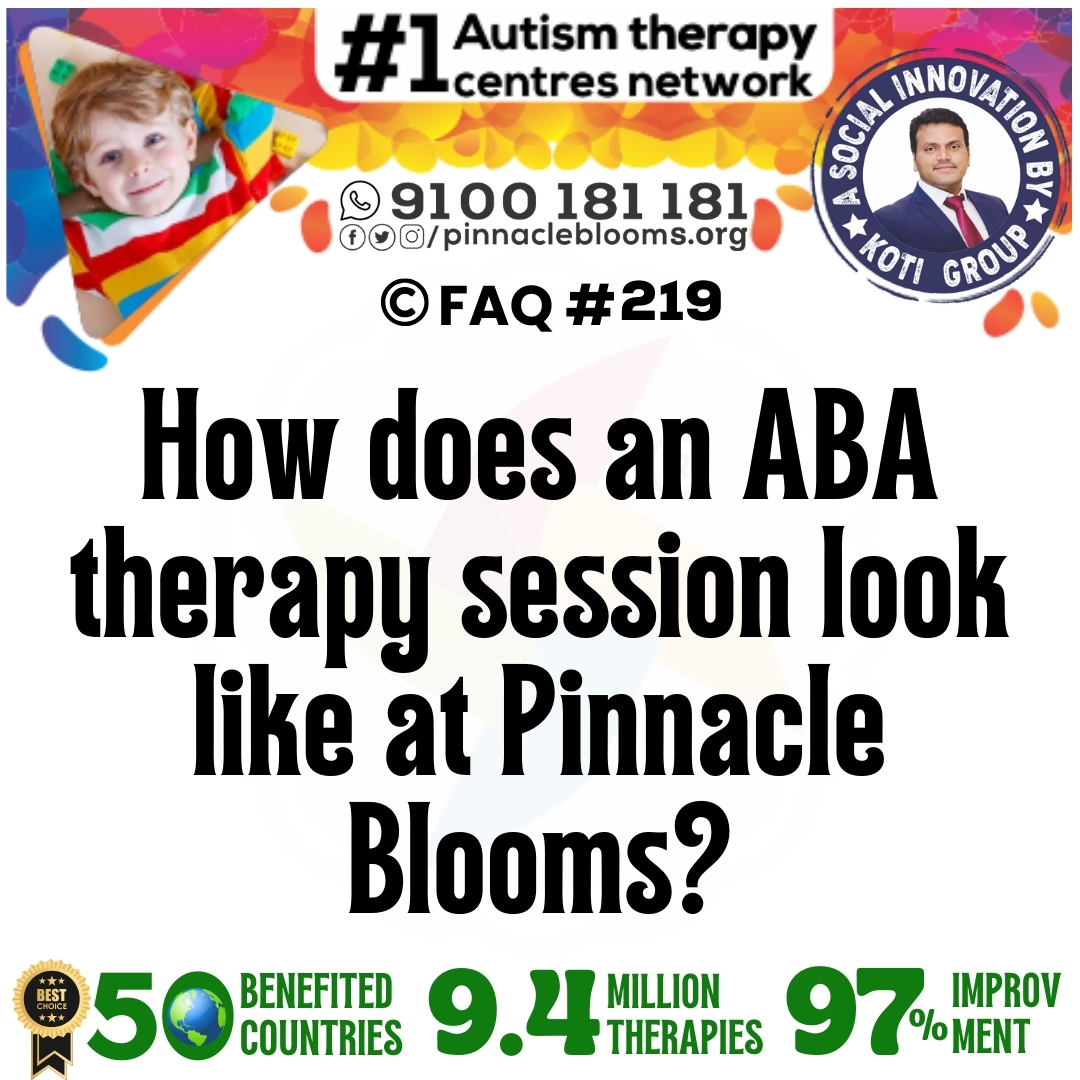 How does an ABA therapy session look like at Pinnacle Blooms?