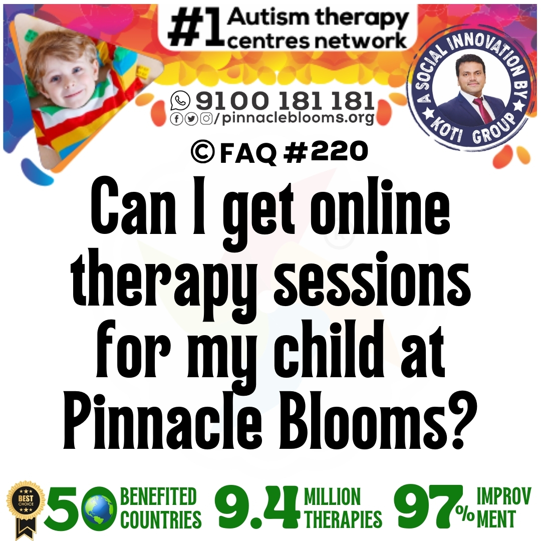 Can I get online therapy sessions for my child at Pinnacle Blooms?