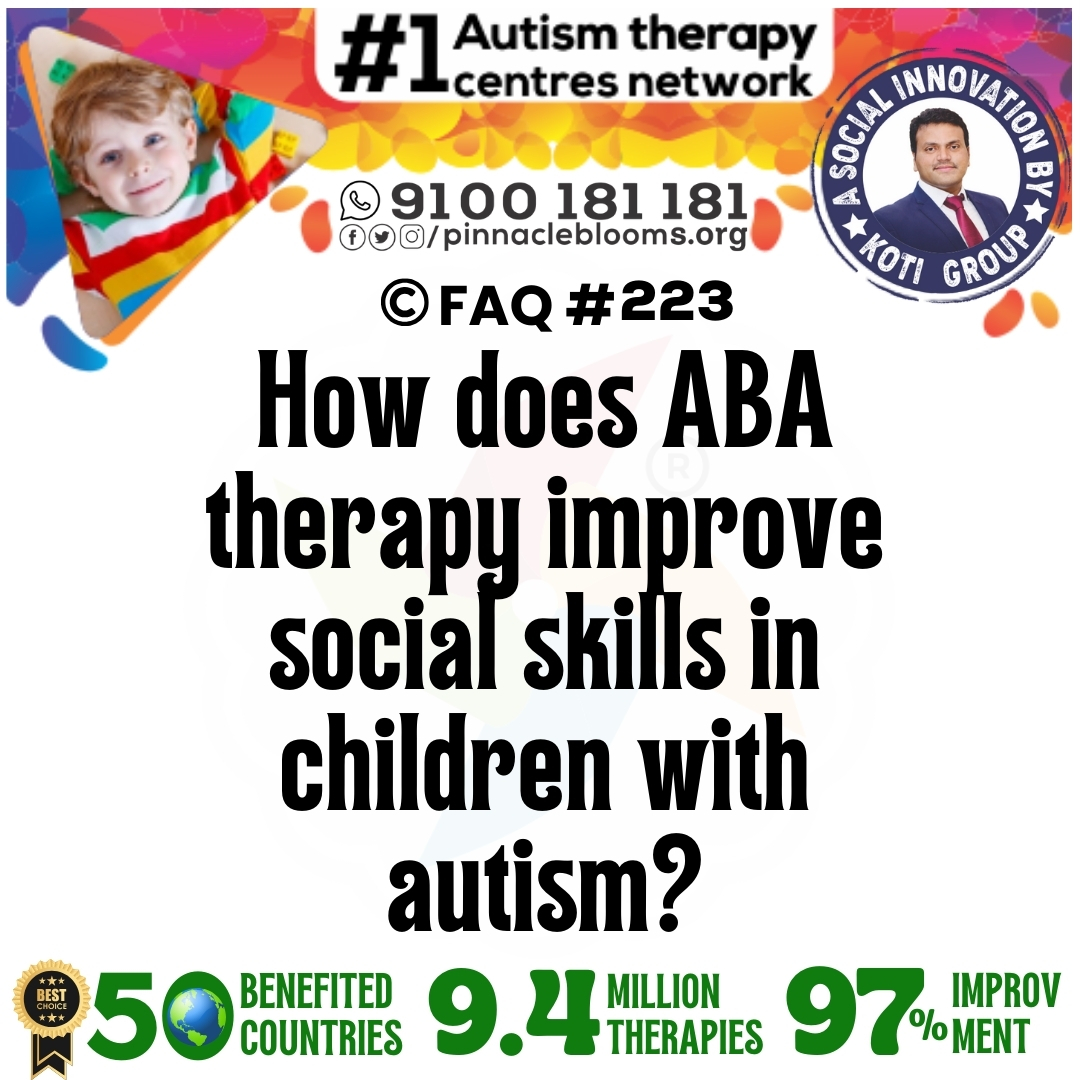 How does ABA therapy improve social skills in children with autism?