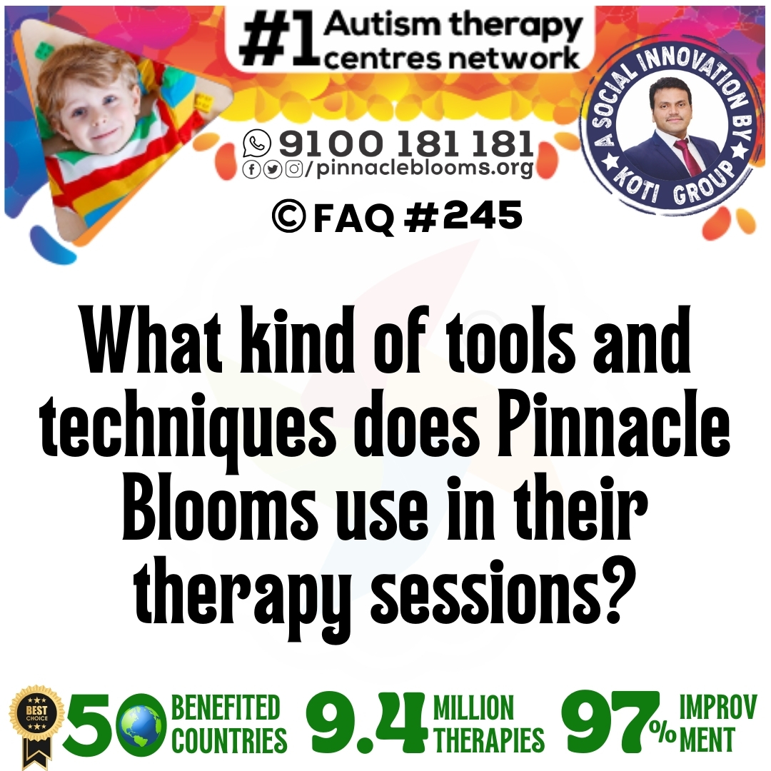 What kind of tools and techniques does Pinnacle Blooms use in their therapy sessions?