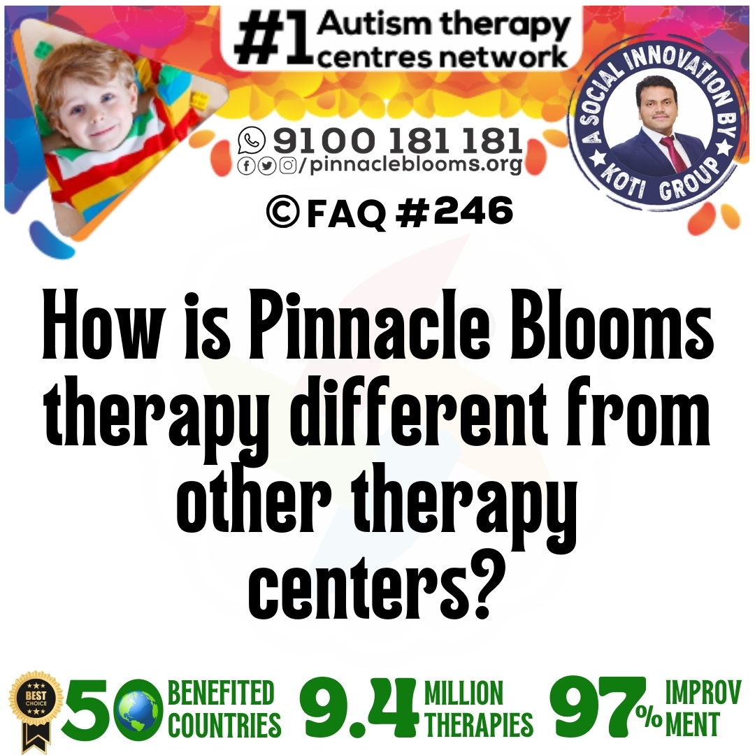 How is Pinnacle Blooms therapy different from other therapy centers?