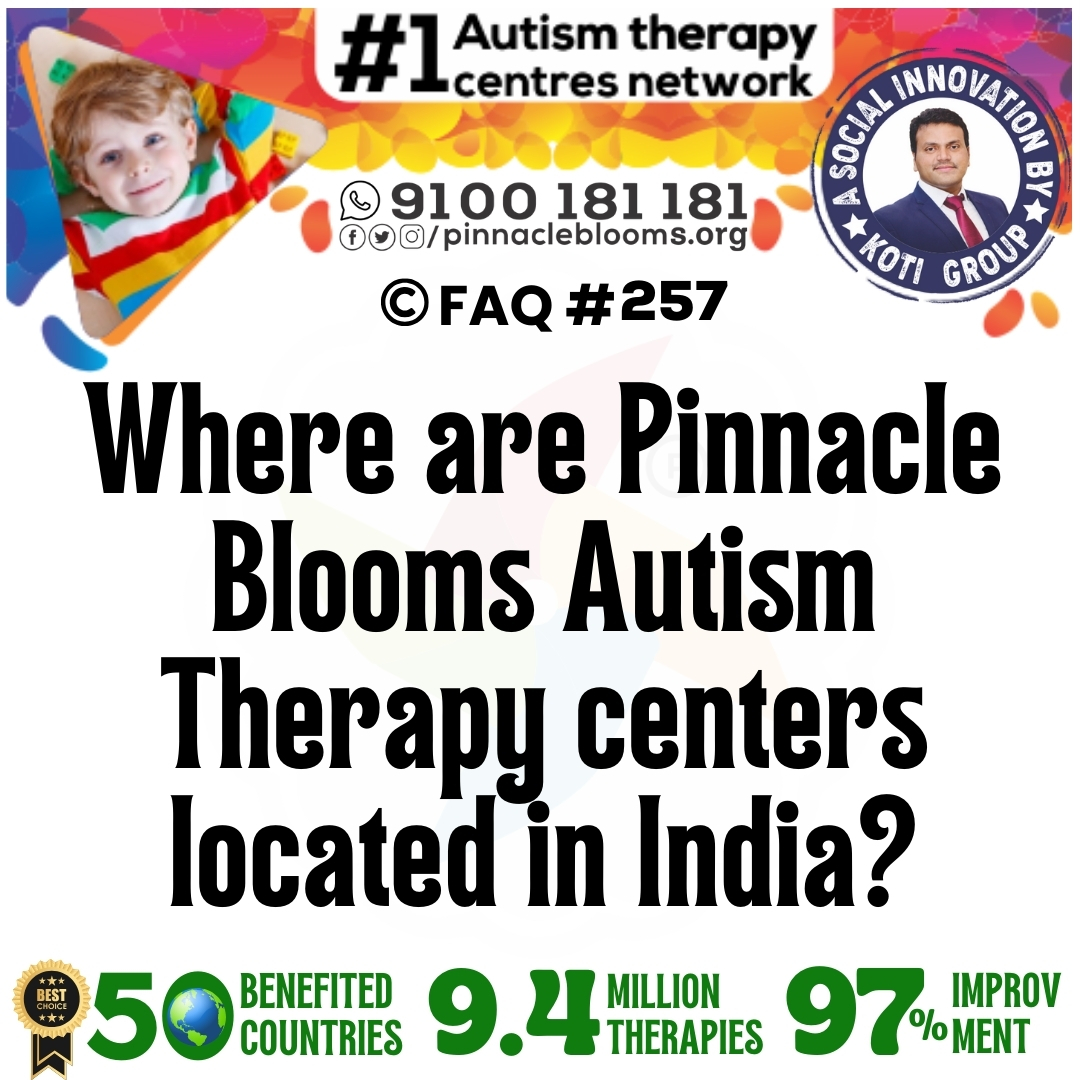 Where are Pinnacle Blooms Autism Therapy centers located in India?