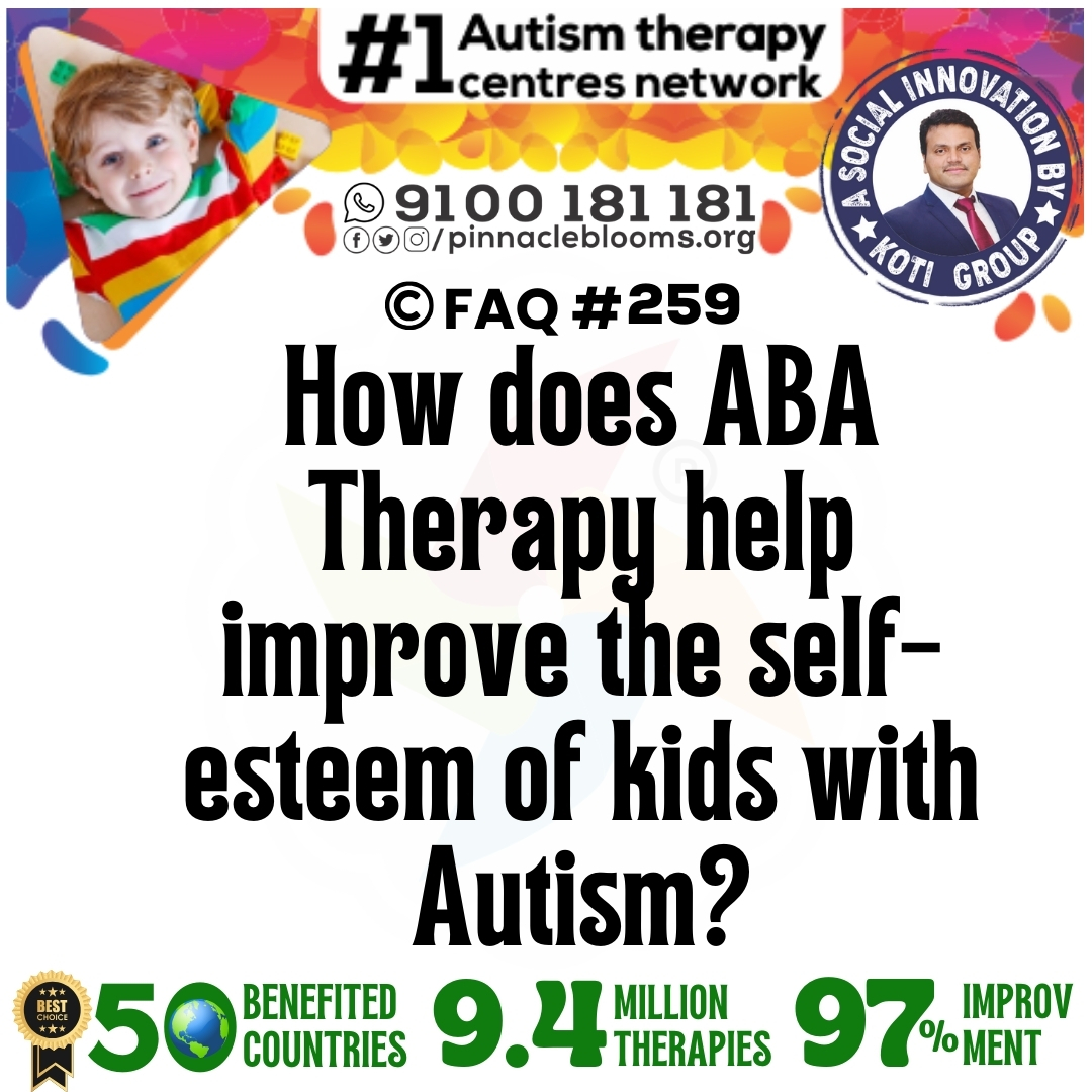 How does ABA Therapy help improve the self-esteem of kids with Autism?