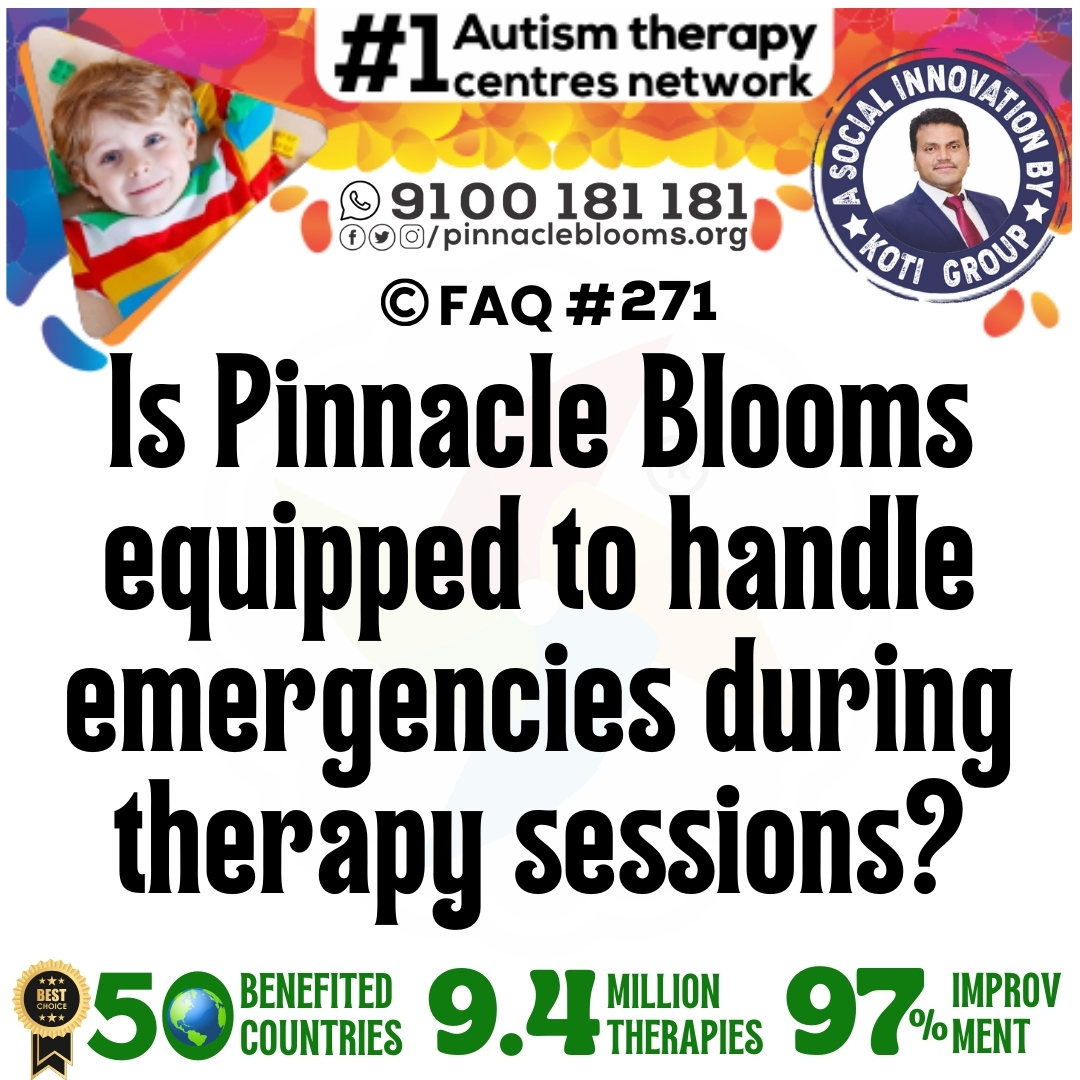 Is Pinnacle Blooms equipped to handle emergencies during therapy sessions?