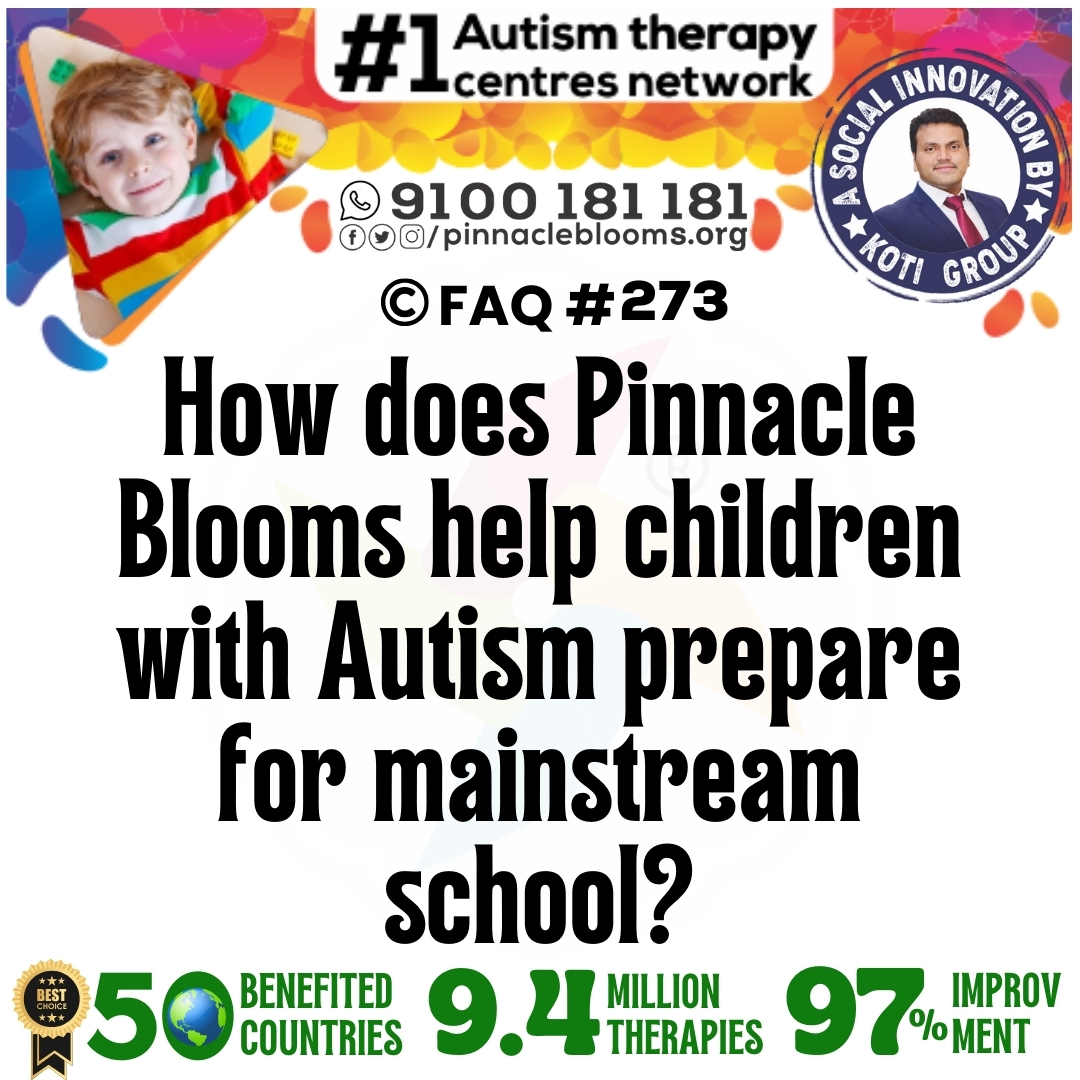How does Pinnacle Blooms help children with Autism prepare for mainstream school?