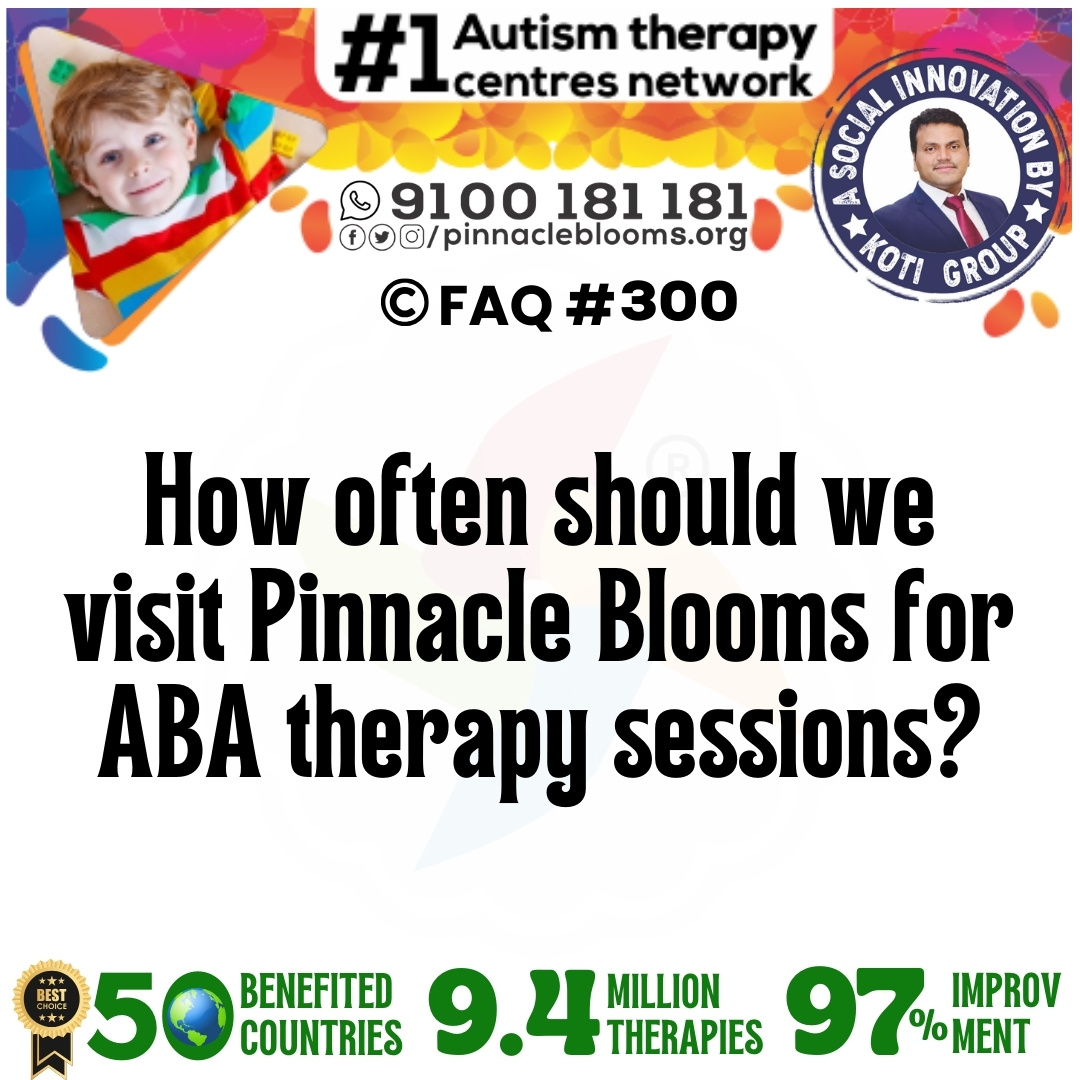 How often should we visit Pinnacle Blooms for ABA therapy sessions?