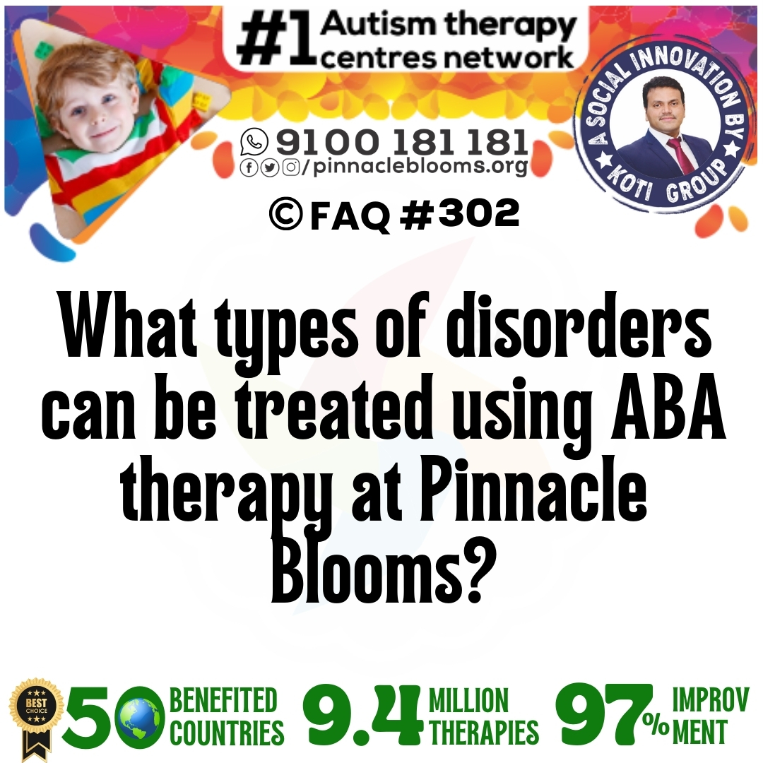 What types of disorders can be treated using ABA therapy at Pinnacle Blooms?