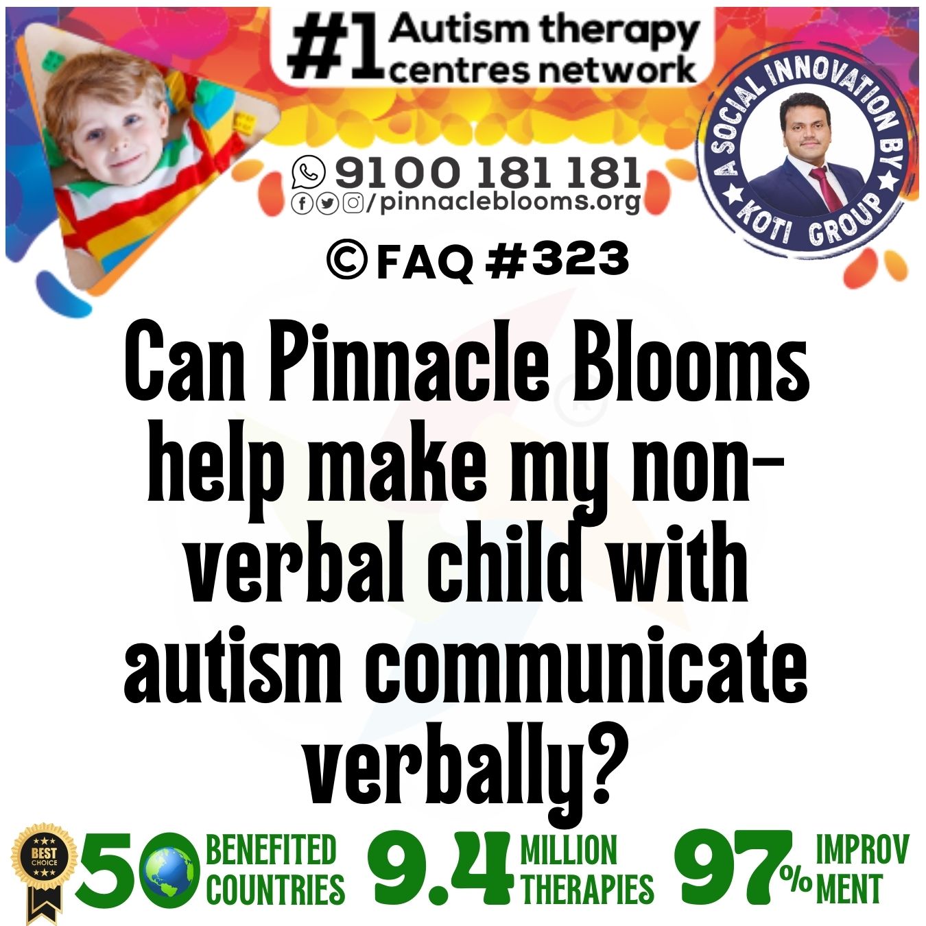 Can Pinnacle Blooms help make my non-verbal child with autism communicate verbally?