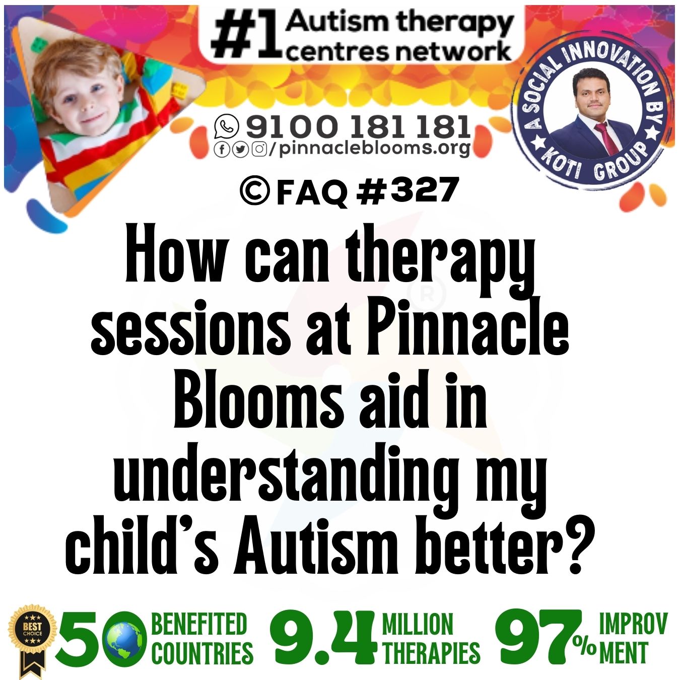 How can therapy sessions at Pinnacle Blooms aid in understanding my child's Autism better?