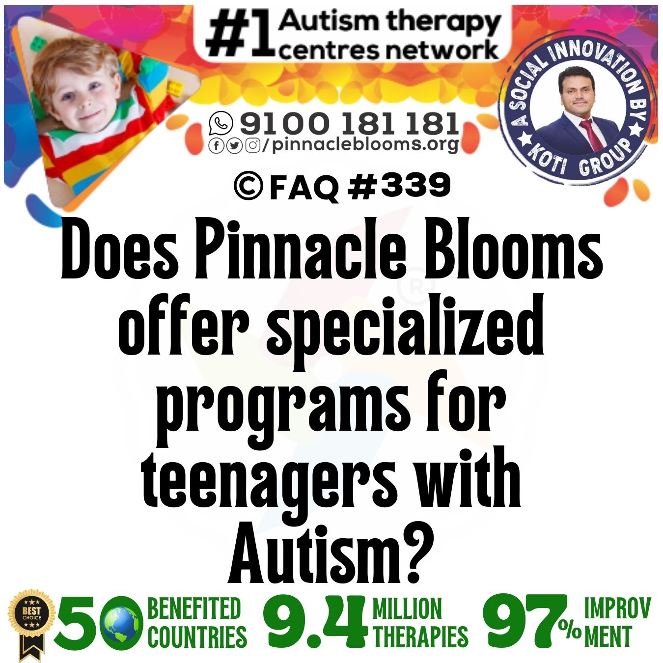 Does Pinnacle Blooms offer specialized programs for teenagers with Autism?