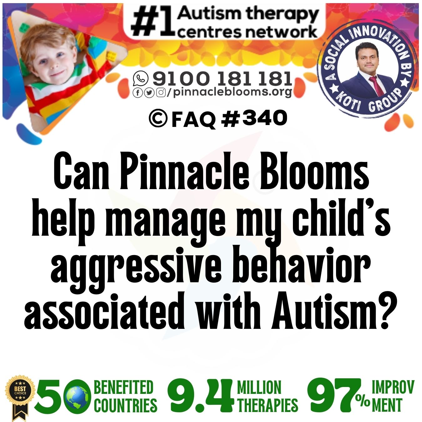 Can Pinnacle Blooms help manage my child's aggressive behavior associated with Autism?
