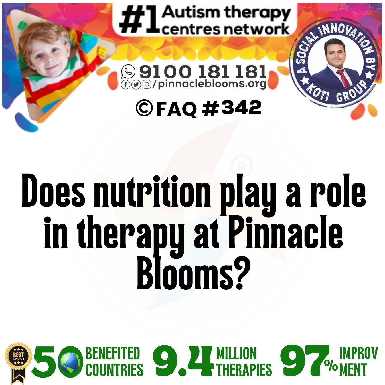 Does nutrition play a role in therapy at Pinnacle Blooms?