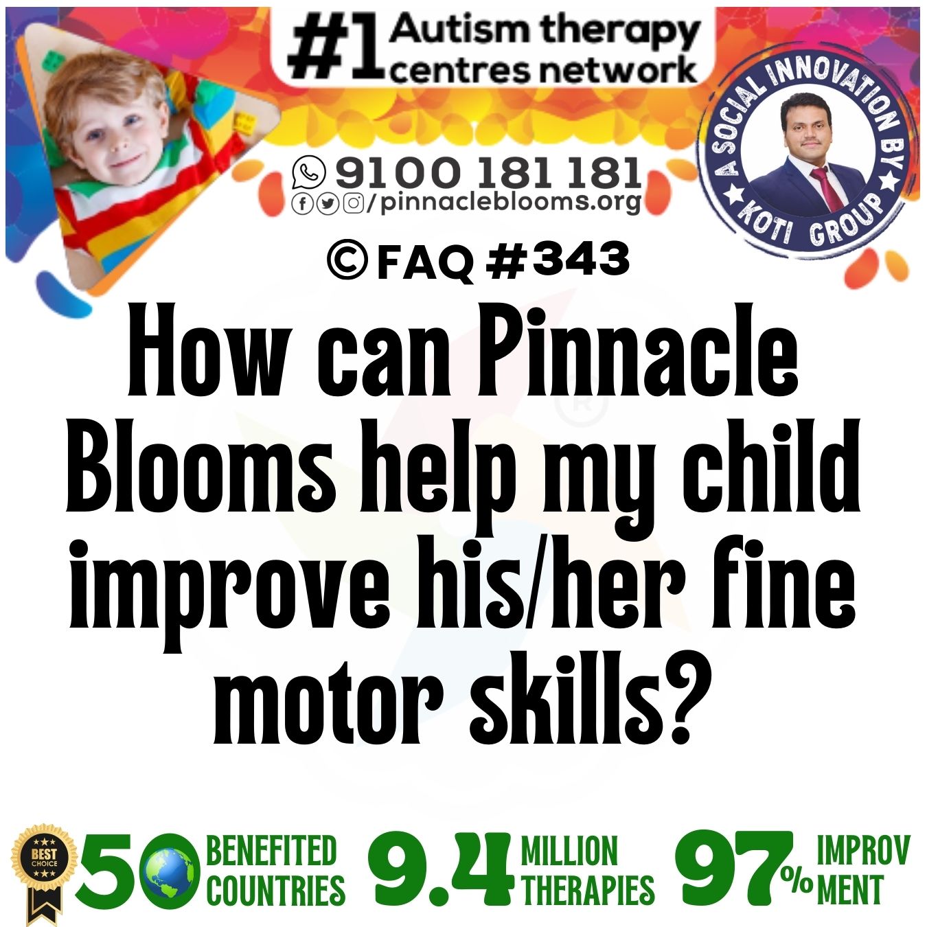 How can Pinnacle Blooms help my child improve his/her fine motor skills?