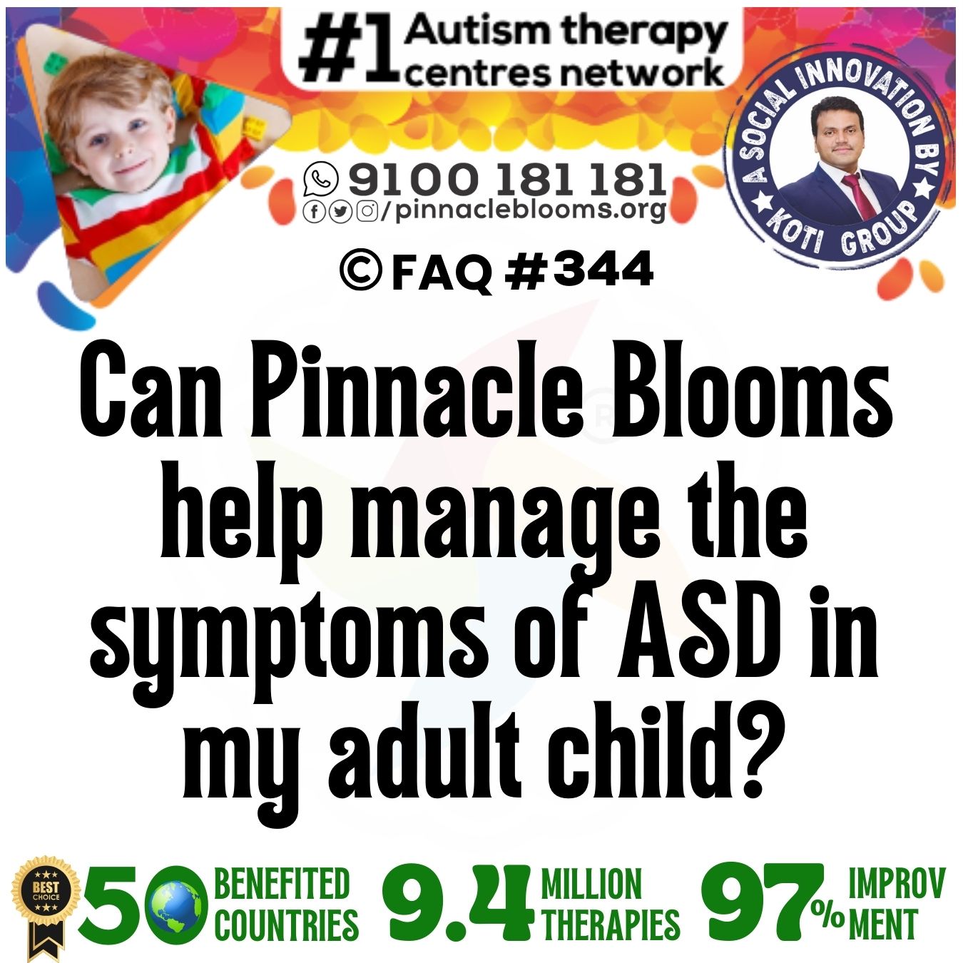 Can Pinnacle Blooms help manage the symptoms of ASD in my adult child?