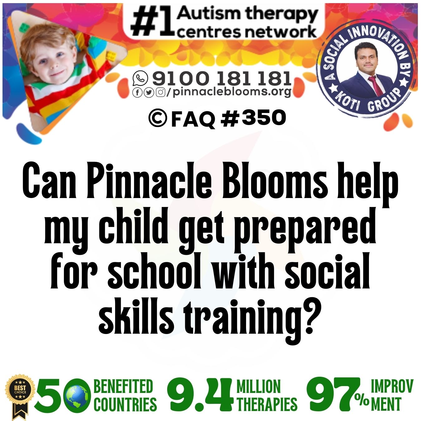 Can Pinnacle Blooms help my child get prepared for school with social skills training?