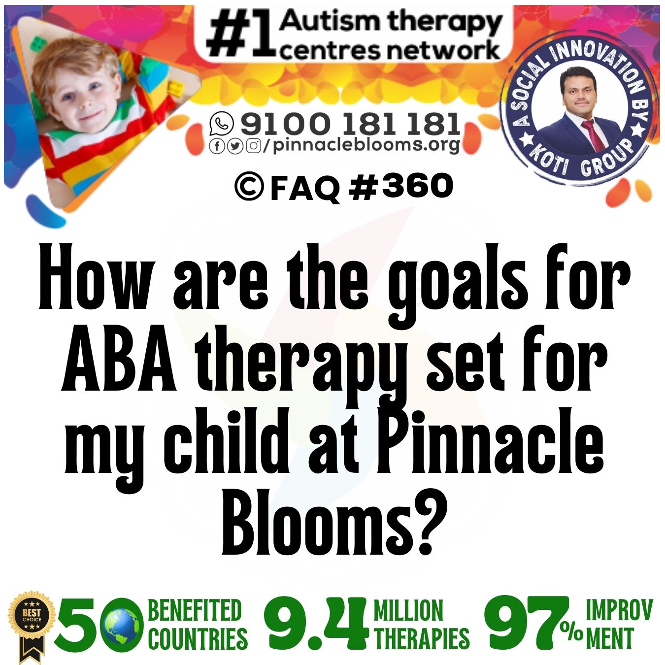 How are the goals for ABA therapy set for my child at Pinnacle Blooms?