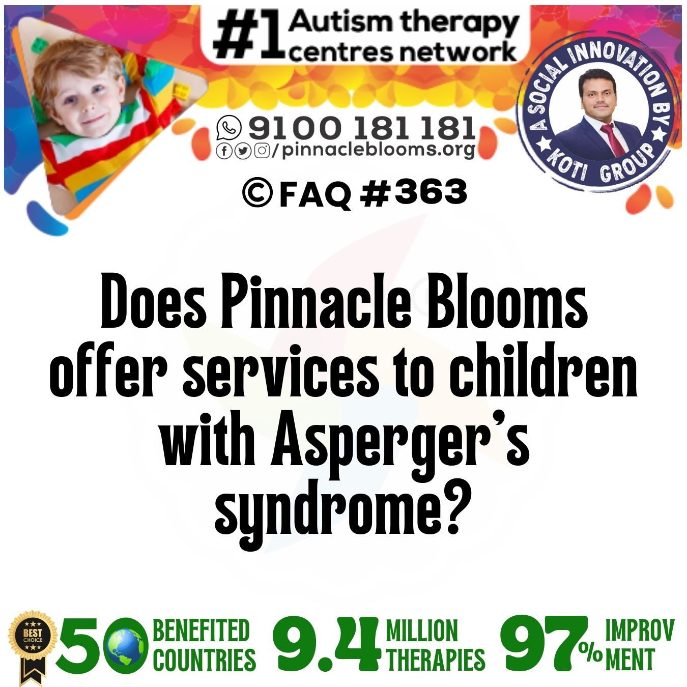 Does Pinnacle Blooms offer services to children with Asperger’s syndrome?