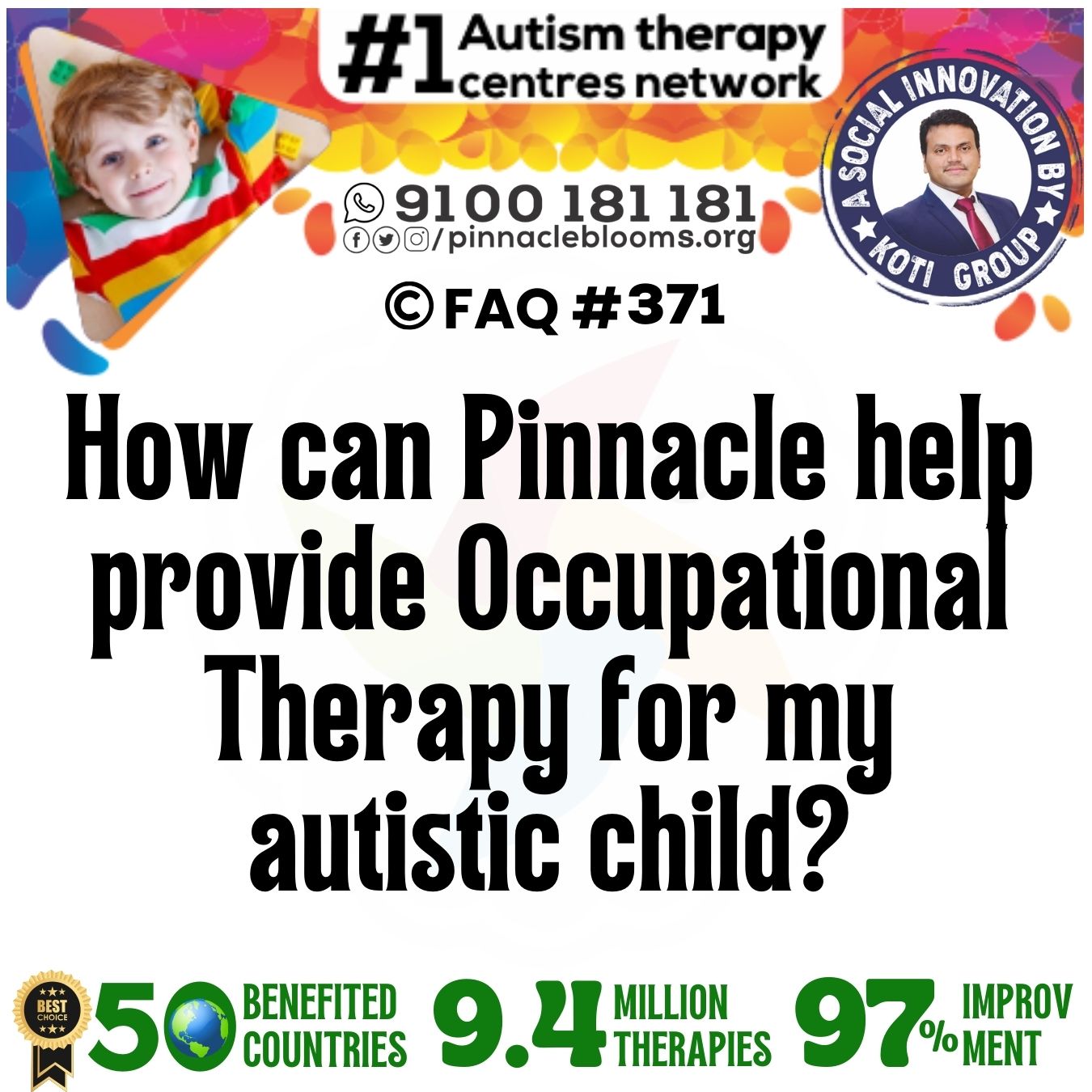 How can Pinnacle help provide Occupational Therapy for my autistic child?