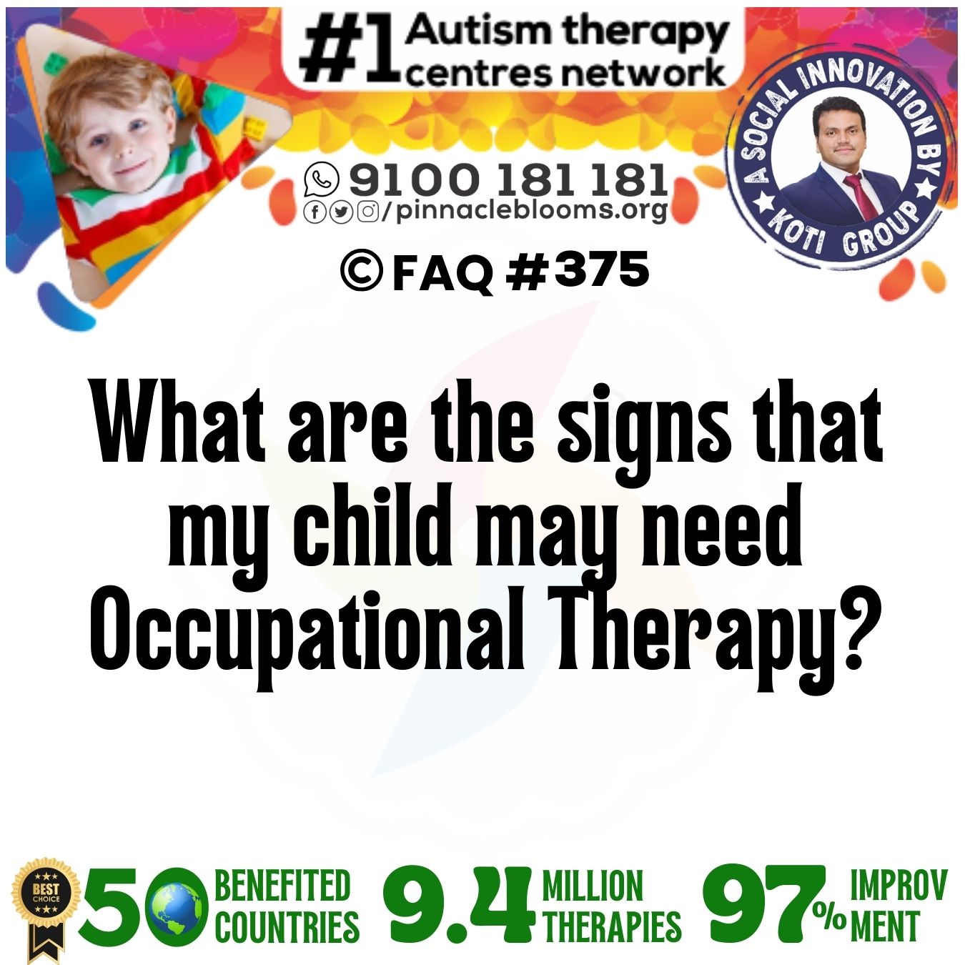 What are the signs that my child may need Occupational Therapy?