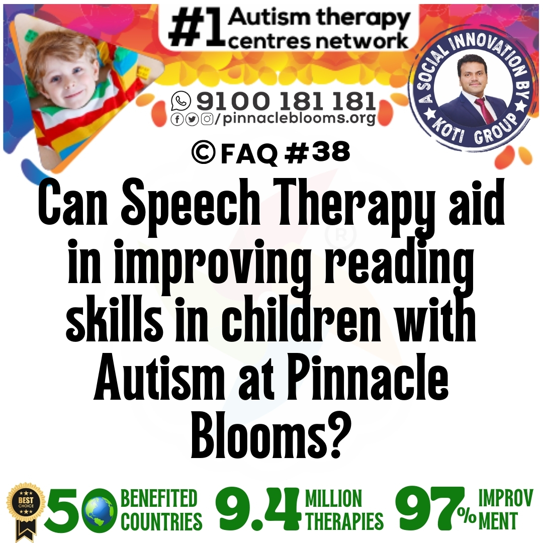Can Speech Therapy aid in improving reading skills in children with Autism at Pinnacle Blooms?