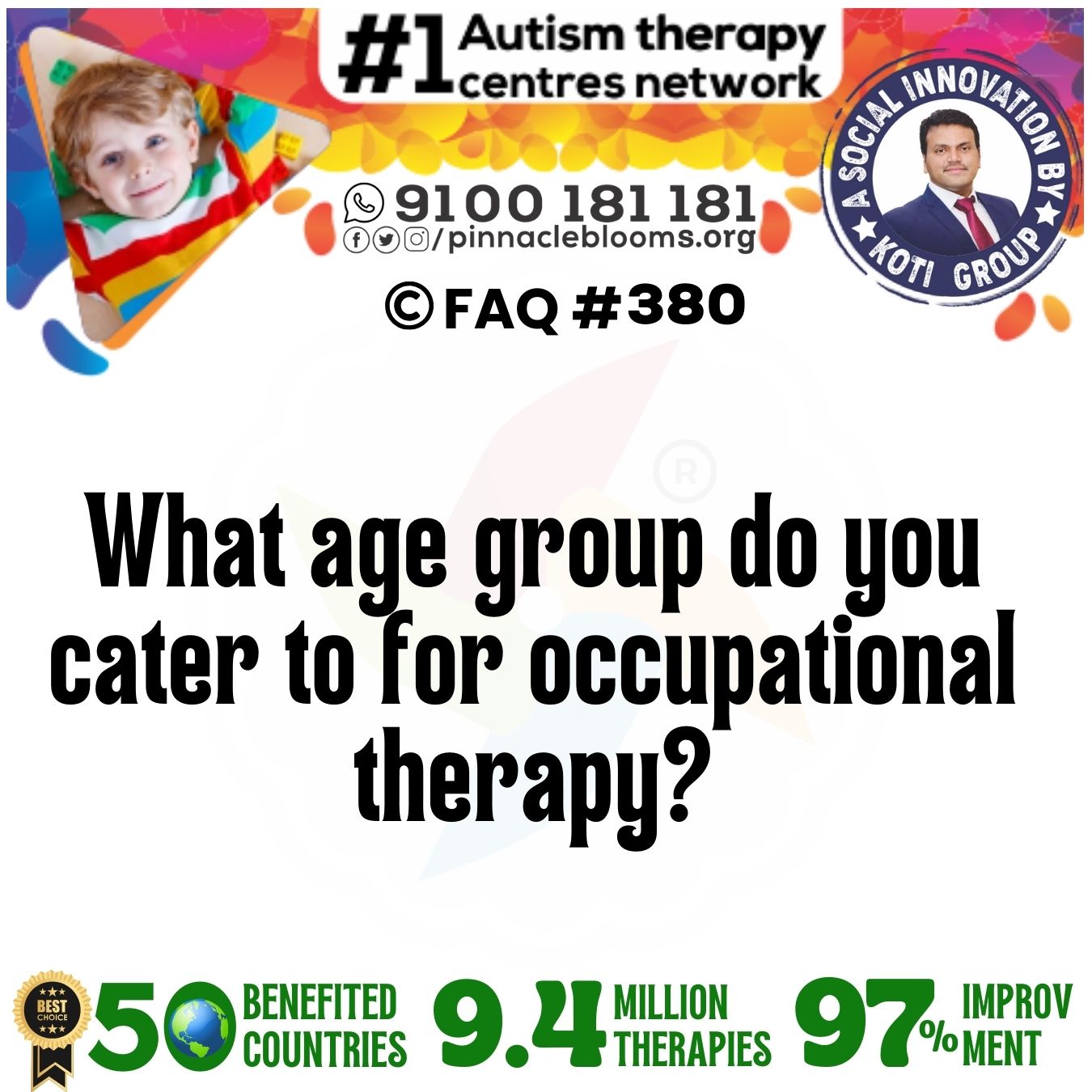 What age group do you cater to for occupational therapy?
