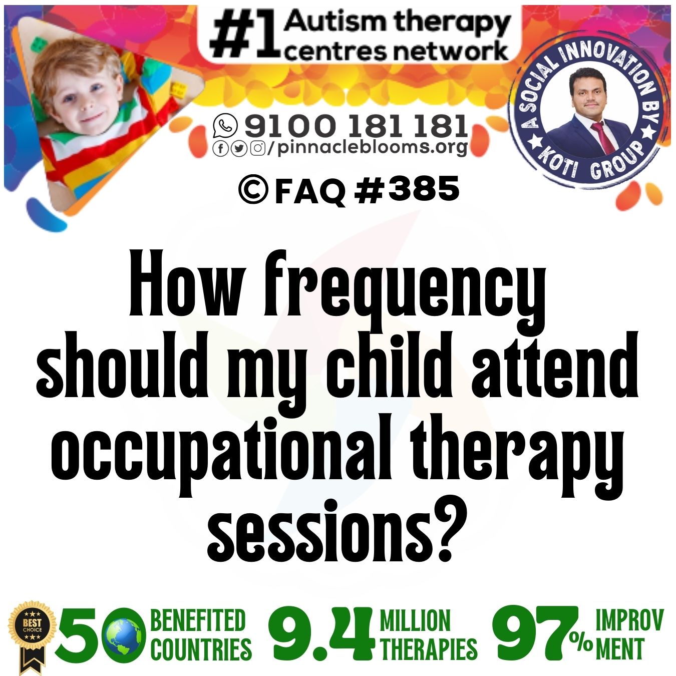 How frequency should my child attend occupational therapy sessions?