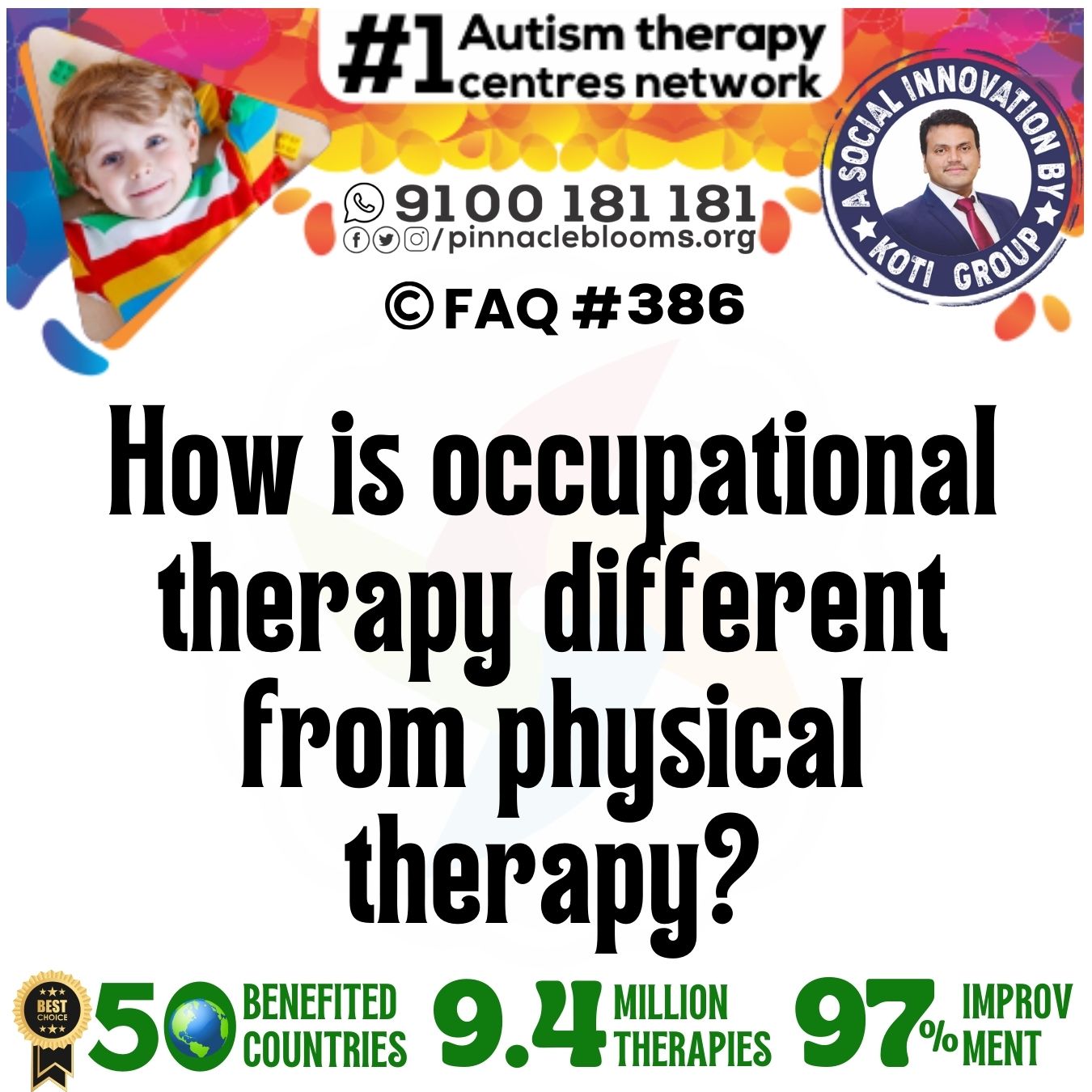 How is occupational therapy different from physical therapy?