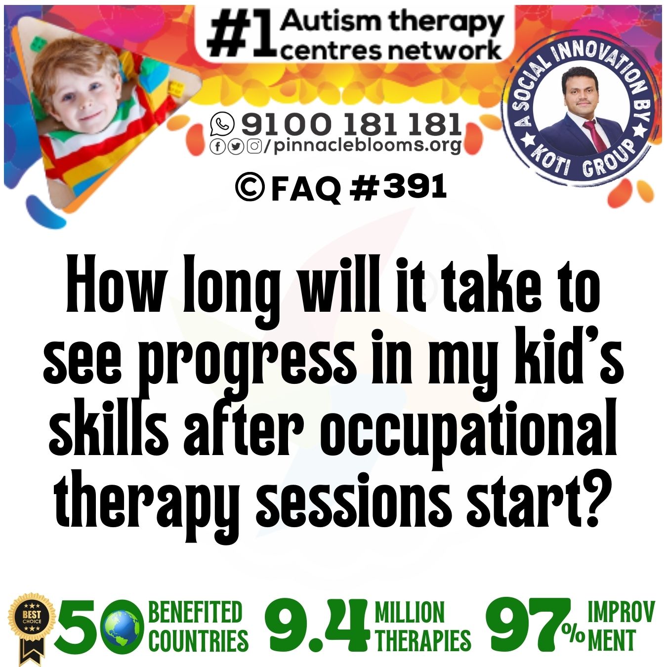 How long will it take to see progress in my kid’s skills after occupational therapy sessions start?