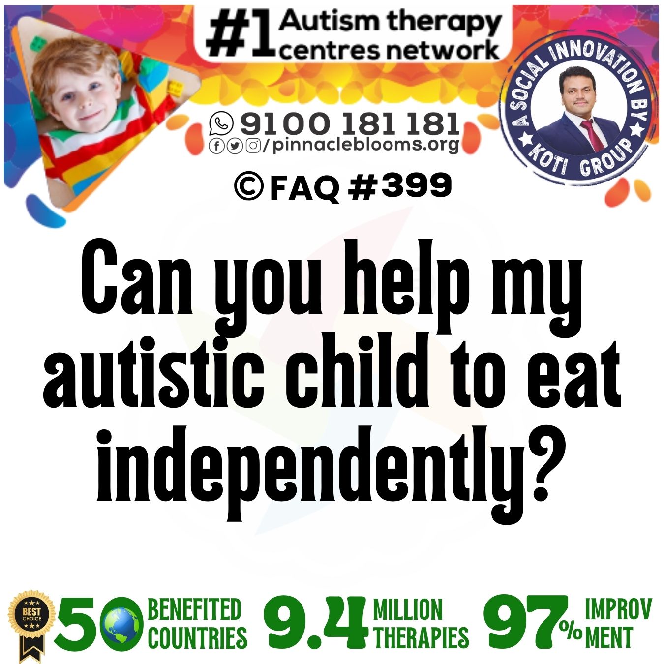 Can you help my autistic child to eat independently?